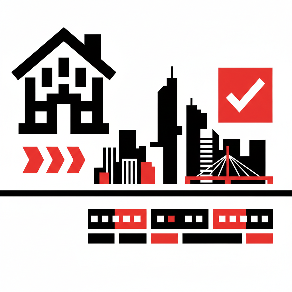 Map of Perth, Western Australia with building icons, representing verified construction leads for builders.
